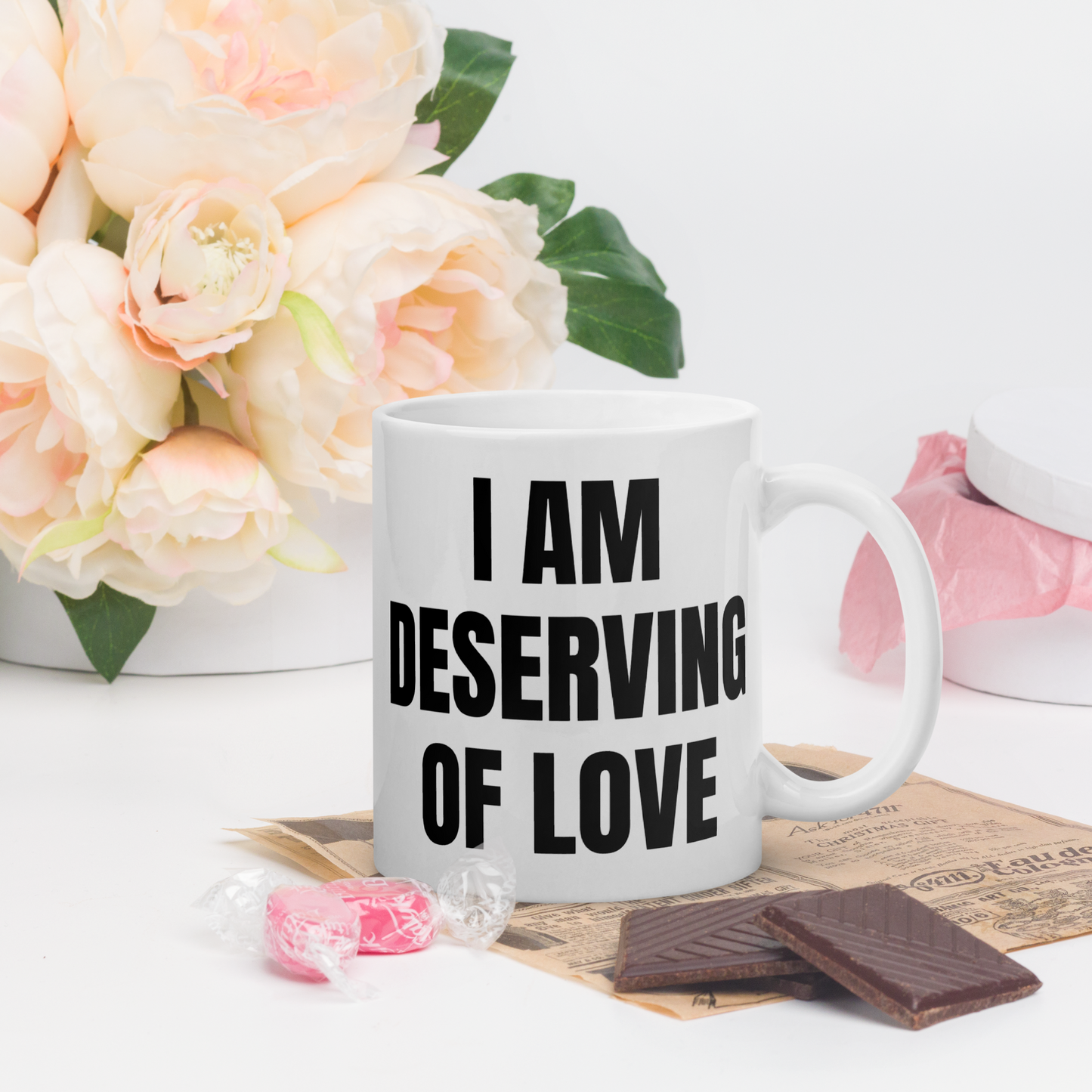 I AM DESERVING OF LOVE Mug